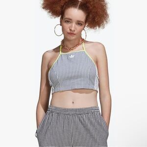 Adidas Women's Gingham Top, Pulse Lime/Purple